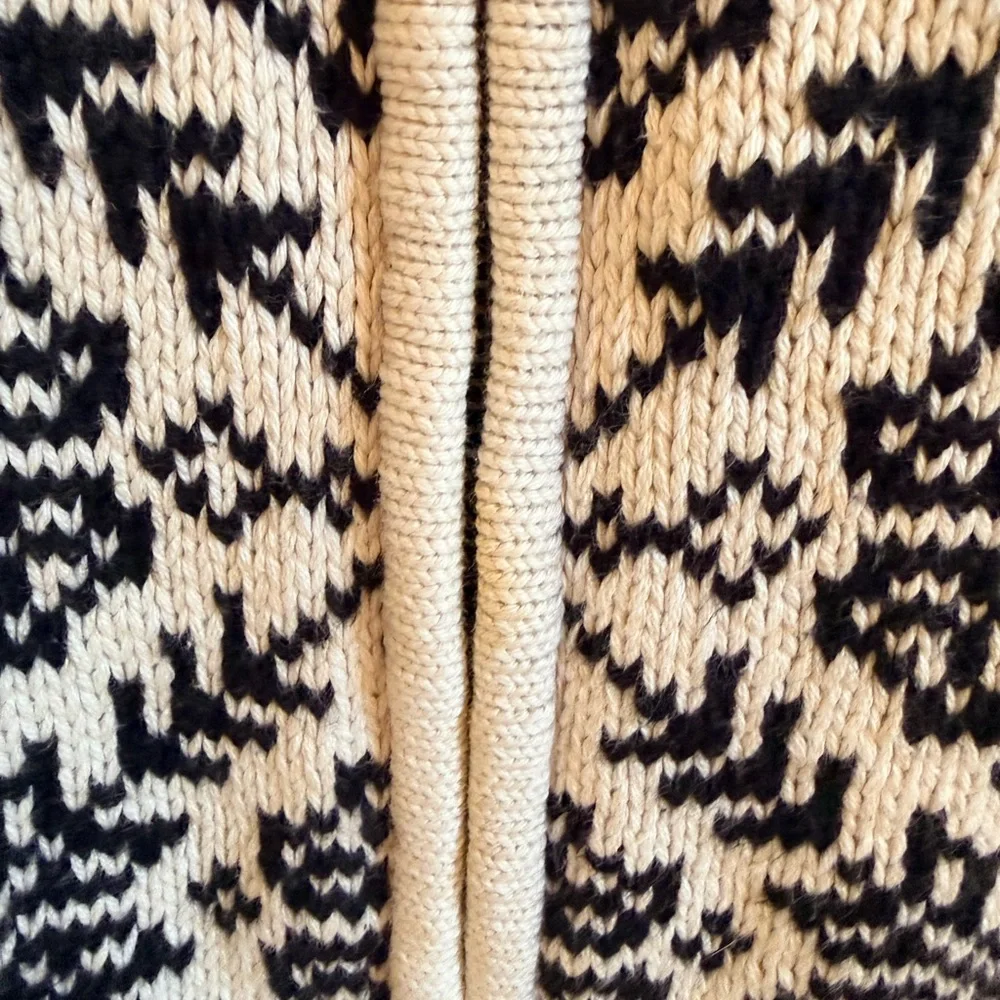 Vintage L.L. Bean Nordic Zip Sweater Women’s Large 100% Cotton - Picture 6 of 7